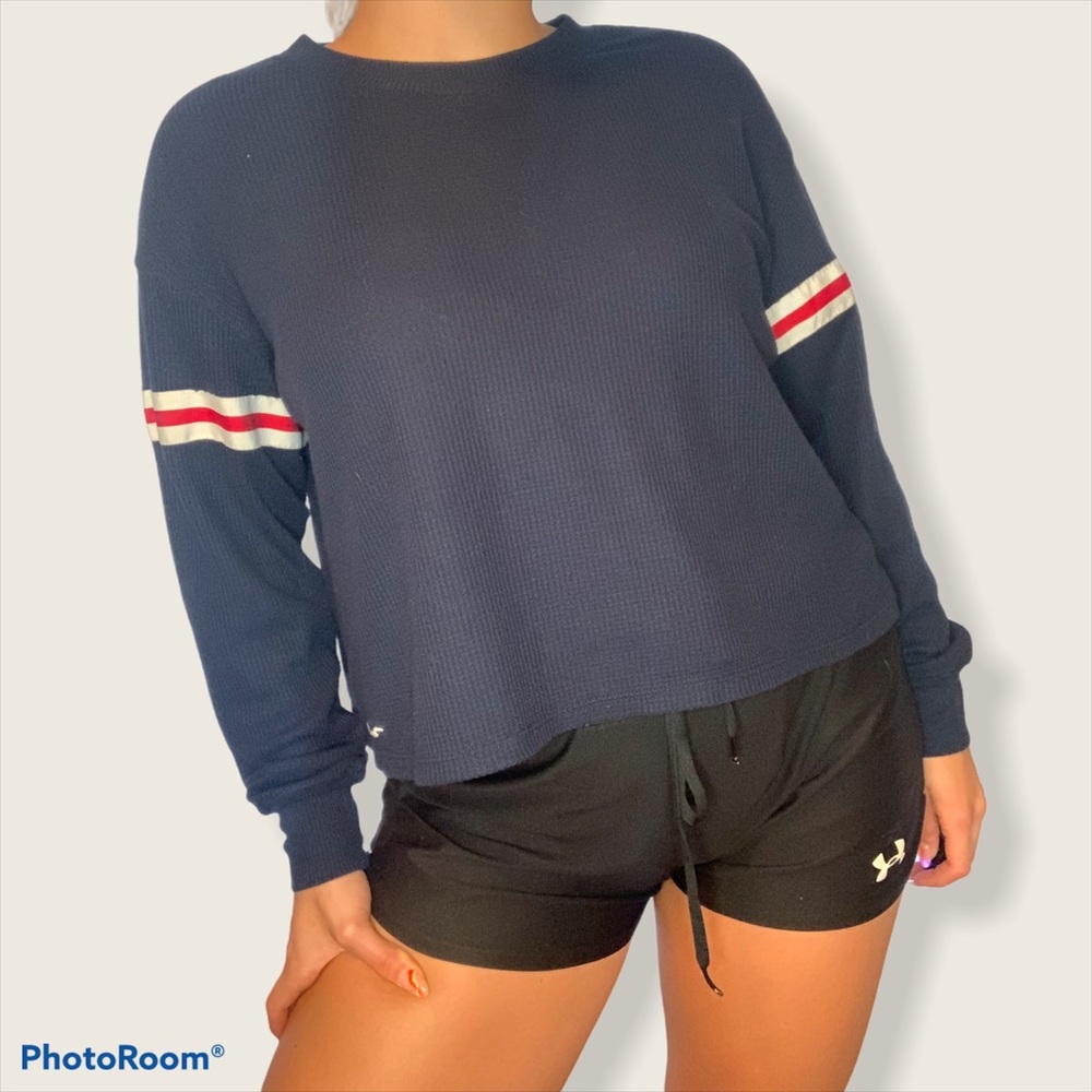 Hollister Navy Boyfriend Long Sleeve